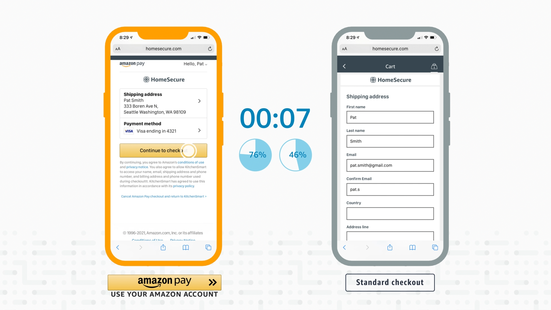 Amazon Pay Split Screen